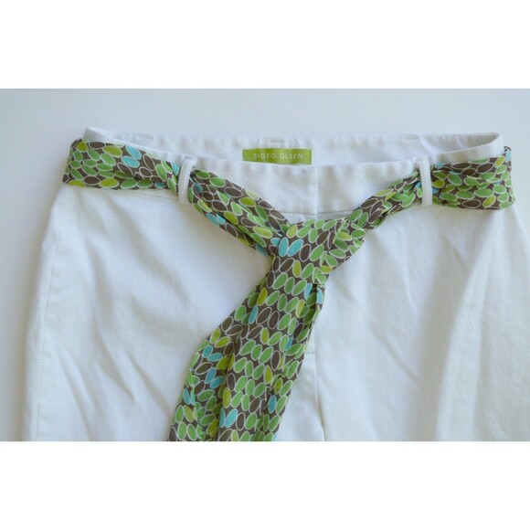 Sigrid Olsen Wide Leg cropped Pants capris Size 6 PETITE white (30x22) - Picture 2 of 5